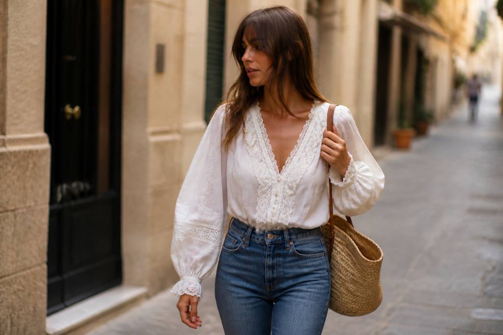 The romantic blouse is back: 7 chic ways French women are wearing it this summer (try #4 tonight!)